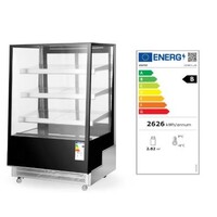 Vitrine réfrigérée hôtelière 500 l avec 3 étagères inclinées