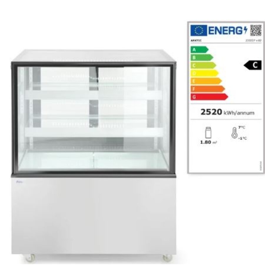 Vitrine réfrigérée hôtelière 300 l 230 V 480 W avec 2 étagères