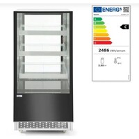Vitrine réfrigérée hôtelière 300 l avec 3 étagères inclinées