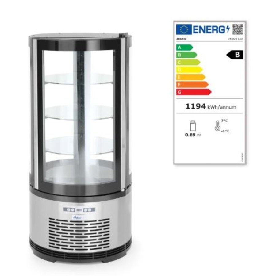 Catering Pastry Display Case Round 100 l