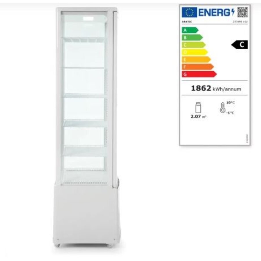 Hospitality Refrigerated display cabinet white 270 l 230V 290W