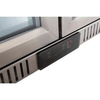 Bar Display Cooler | Silver | 2 Glass Sliding Doors