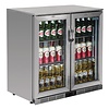 Polar Bar-Display-Kühler | Silber | 2 Glasschiebetüren