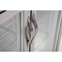Bar Display Cooler | Silver | 2 Glass Sliding Doors