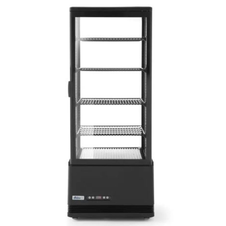 Horeca Koelvitrinekast zwart 98 l 230V 210W