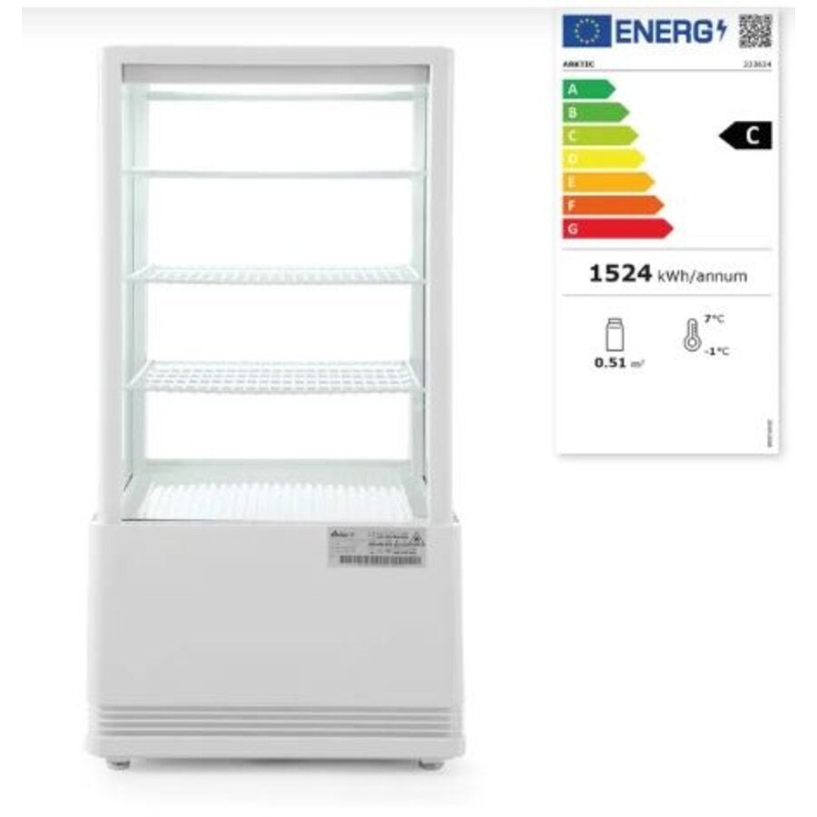 Vitrine réfrigérée Hospitality blanche 68 l 230 V 170 W