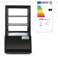 Vitrine réfrigérée Hospitality noire 58 l 230 V 170 W