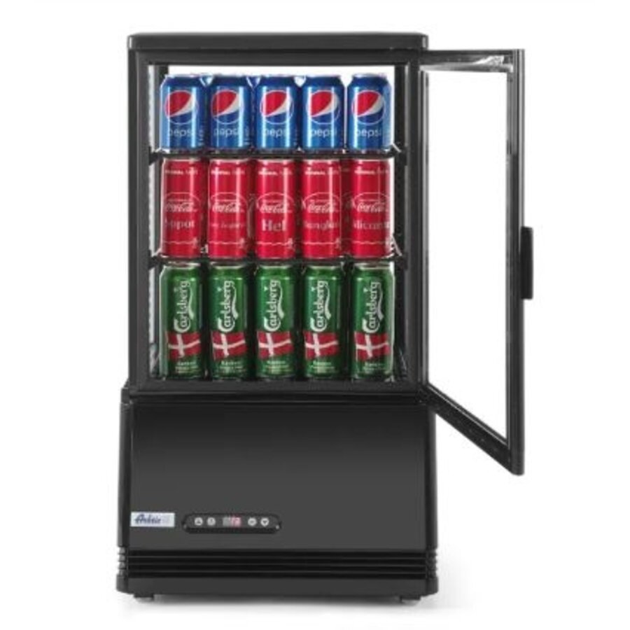 Vitrine réfrigérée Hospitality noire 58 l 230 V 170 W
