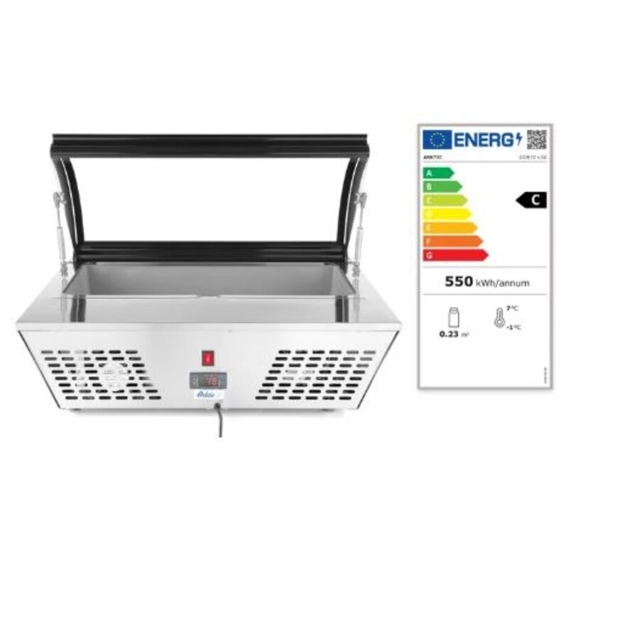 Gastronomie Salatvitrine Edelstahl 67 l 8x1/6 oder 4x1/3 GN