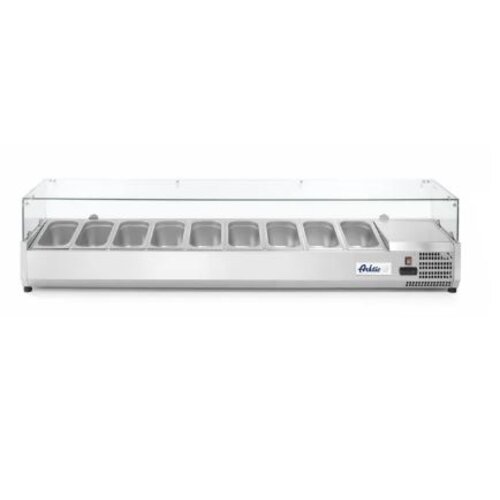 Arktic Hospitality Refrigerated display case 9x GN 1/3 with hard glass cover 