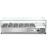Horeca Opzetkoelvitrine 7x GN 1/3 met hard glazen kap