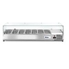 Arktic Hospitality Refrigerated display case 6x GN 1/3 with hard glass cover