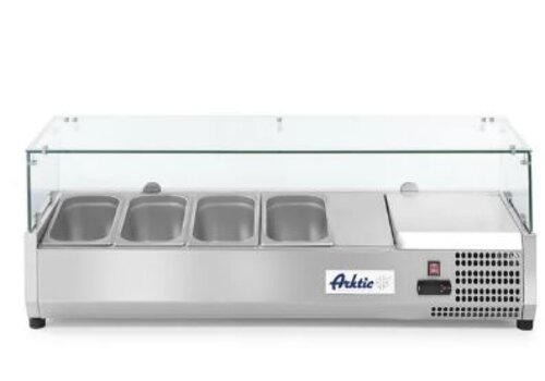  Arktic Horeca Opzetkoelvitrine 4x GN 1/3 met hard glazen kap 
