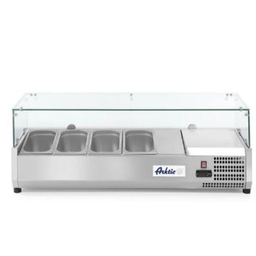  Arktic Hospitality Refrigerated display case 4x GN 1/3 with hard glass cover 