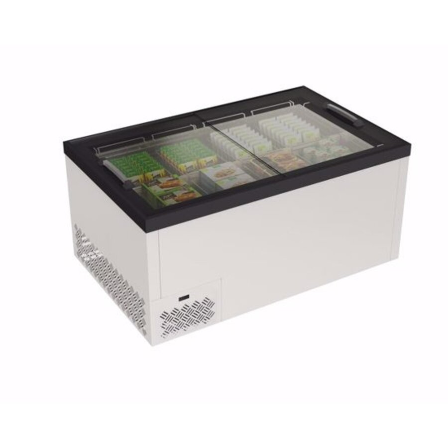 Gefrierinsel mit Schiebefenstern 2.544x964x826 mm | Extra große Catering-Gefrierinsel