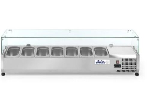  Arktic Catering Refrigerated display case glass 7x GN 1/4 230V 180W 