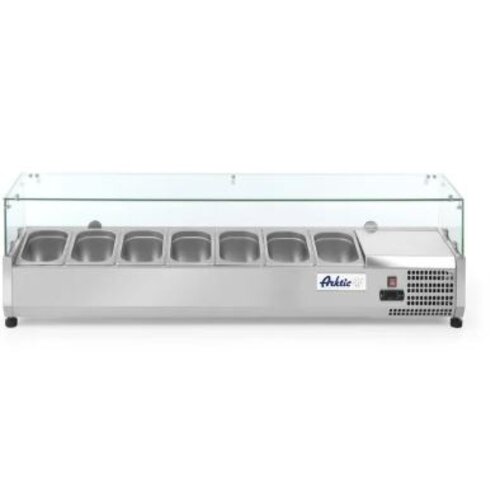  Arktic Catering Refrigerated display case glass 7x GN 1/4 230V 180W 