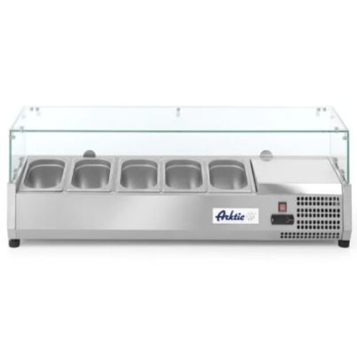  Arktic Catering Refrigerated display case glass 5x GN 1/4 230V 180W 