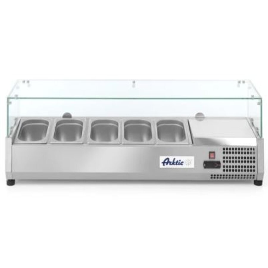 Vitrine réfrigérée pour restauration en verre 5x GN 1/4 230V 180W