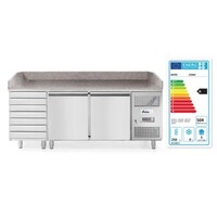 Horeca Pizzawerkbank met 2 deuren en 7 lades 485 l