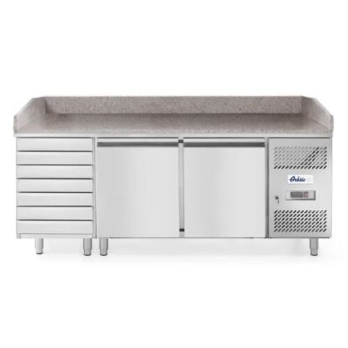  Arktic Établi à pizza Hospitality avec 2 portes et 7 tiroirs 485 l 