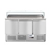 Horeca Pizzawerkbank met drie deuren 380 l ruimte voor 8x GN 1/6