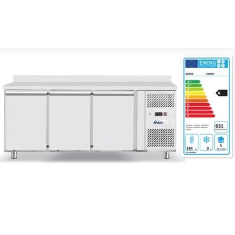 Table de travail réfrigérée pour hôtellerie avec trois portes 420 l 230 V 400 W Profi Line
