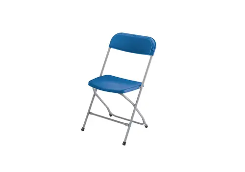  HorecaTraders Chaise pliante | Bleu/Gris | 43x45x(h)80 cm 