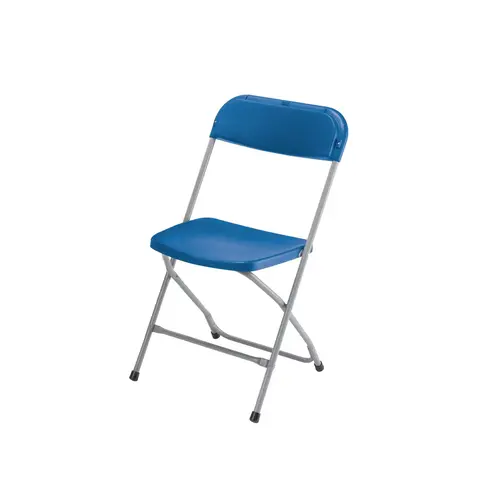  HorecaTraders Klappstuhl | Blau/Grau | 43x45x(h)80 cm 