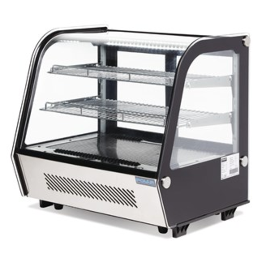 RVS Koelvitrine voor gebak | Impulsaankopen koelvitrine 68,6(h) x 69,6(b) x 56,8(d)cm
