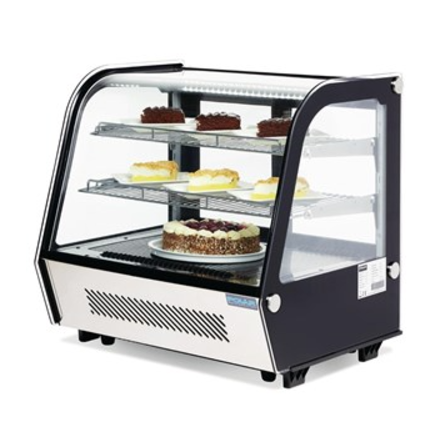 RVS Koelvitrine voor gebak | Impulsaankopen koelvitrine 68,6(h) x 69,6(b) x 56,8(d)cm