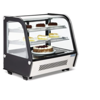 RVS Koelvitrine voor gebak | Impulsaankopen koelvitrine 68,6(h) x 69,6(b) x 56,8(d)cm