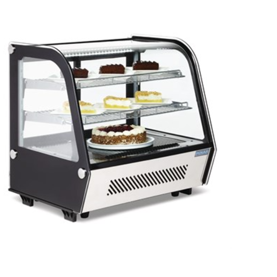 RVS Koelvitrine voor gebak | Impulsaankopen koelvitrine 68,6(h) x 69,6(b) x 56,8(d)cm