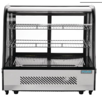 RVS Koelvitrine voor gebak | Impulsaankopen koelvitrine 68,6(h) x 69,6(b) x 56,8(d)cm