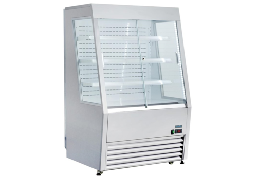  Polar Refrigerator with sliding windows stainless steel 145(h) x 91.8(w) x 79.2(d)cm +2°C to +10°C Automatic defrost 
