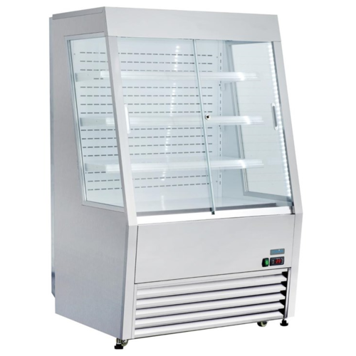  Polar Refrigerator with sliding windows stainless steel 145(h) x 91.8(w) x 79.2(d)cm +2°C to +10°C Automatic defrost 