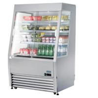Koelkast met schuifruiten rvs 145(h) x 91,8(b) x 79,2(d)cm +2°C tot +10°C Automatische afdooiing