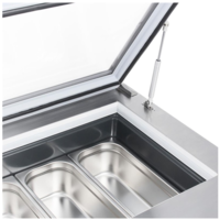 Kleiner Gefrierschrank, 4 Fächer für italienisches Speiseeis -24 °C bis -15 °C, 37,7 (H) x 86,5 (B) x 73,5 (T) cm