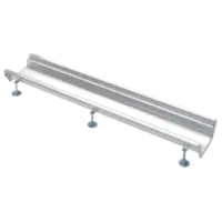Stainless steel | gutter section | 1000 x 200 mm | without outlet