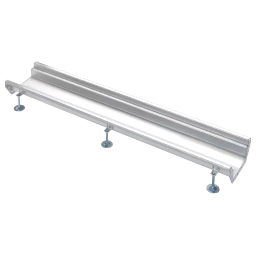 Stainless steel | gutter section | 1000 x 200 mm | without outlet