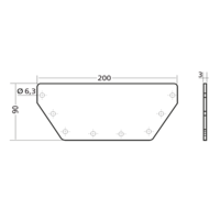 coup final | acier inoxydable | 200x90 mm