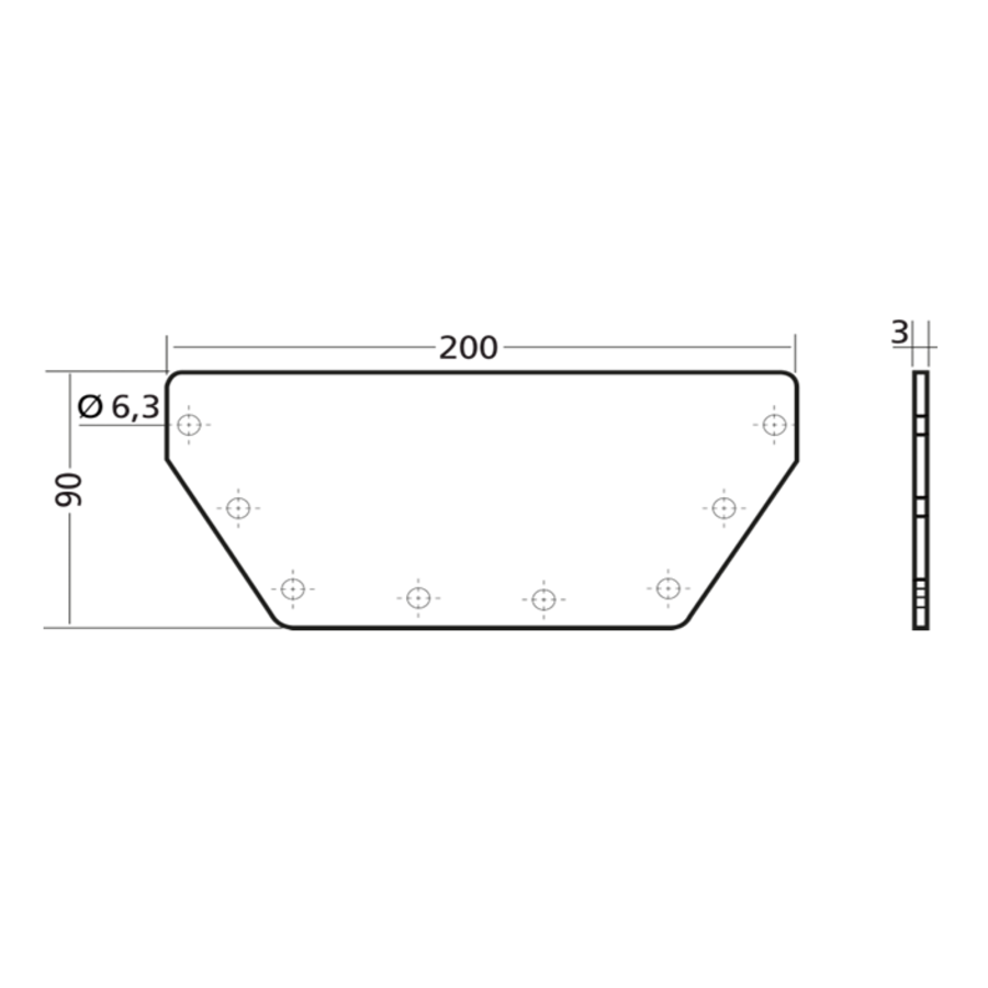 end shot | stainless steel | 200x90 mm