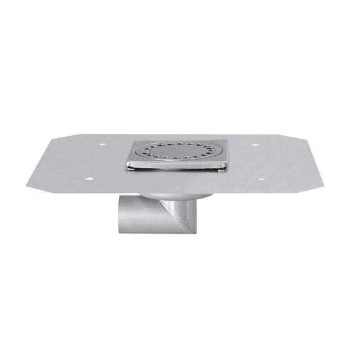  HorecaTraders Stainless Steel Floor Drain 100 x 100 mm Telescopic Drain 40 mm 