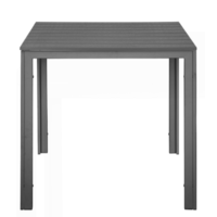 Table de jardin Valletta grise – Lattes en bois – 780 x 780 x 742 mm – Carrée et résistante aux intempéries