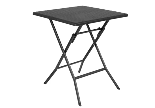  Bolero Table pliante carrée noire – 730 x 620 x 620 mm – Peu encombrante et durable 
