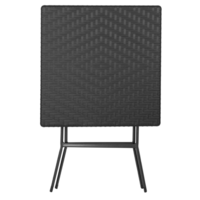 Table pliante carrée noire – 730 x 620 x 620 mm – Peu encombrante et durable