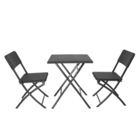 Table pliante carrée noire – 730 x 620 x 620 mm – Peu encombrante et durable