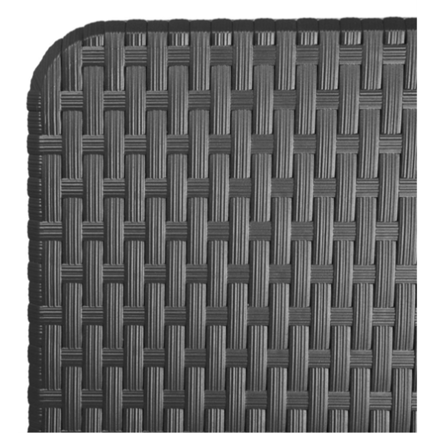 Table pliante rectangulaire en rotin noir 1829 x 743 x 728 mm – Robuste et peu encombrante