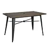 Bolero Aluminium-Gartentisch 120x76 cm dunkles Holzdesign