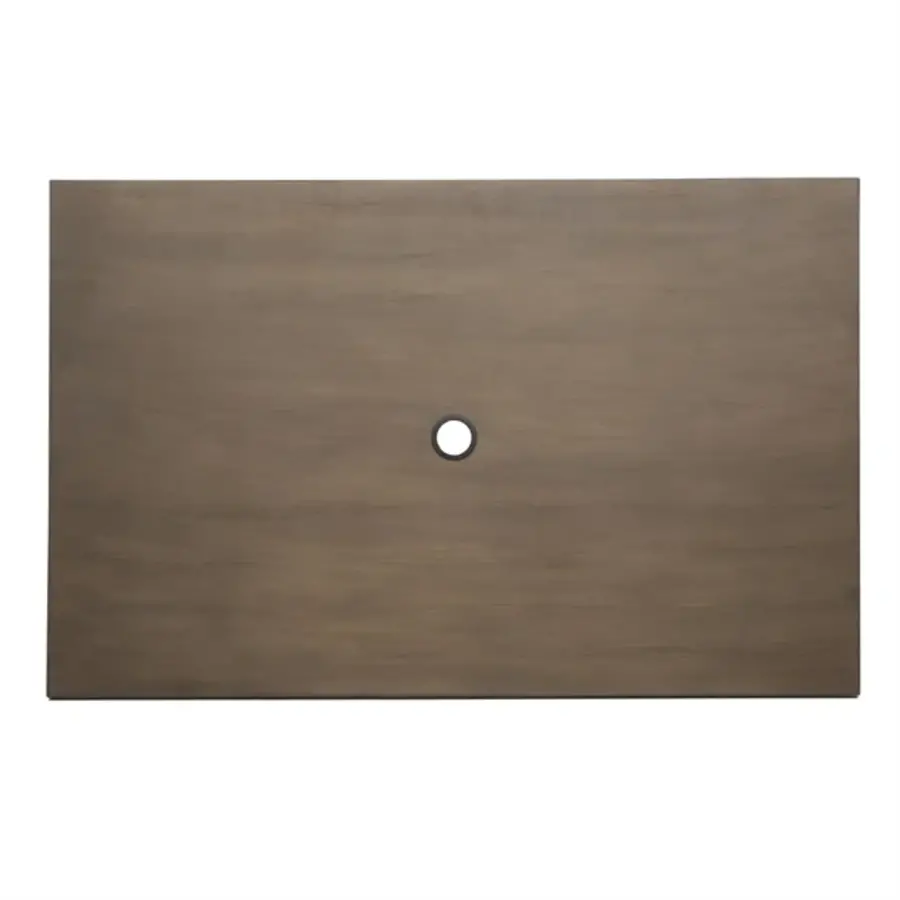 Aluminium-Gartentisch 120x76 cm dunkles Holzdesign